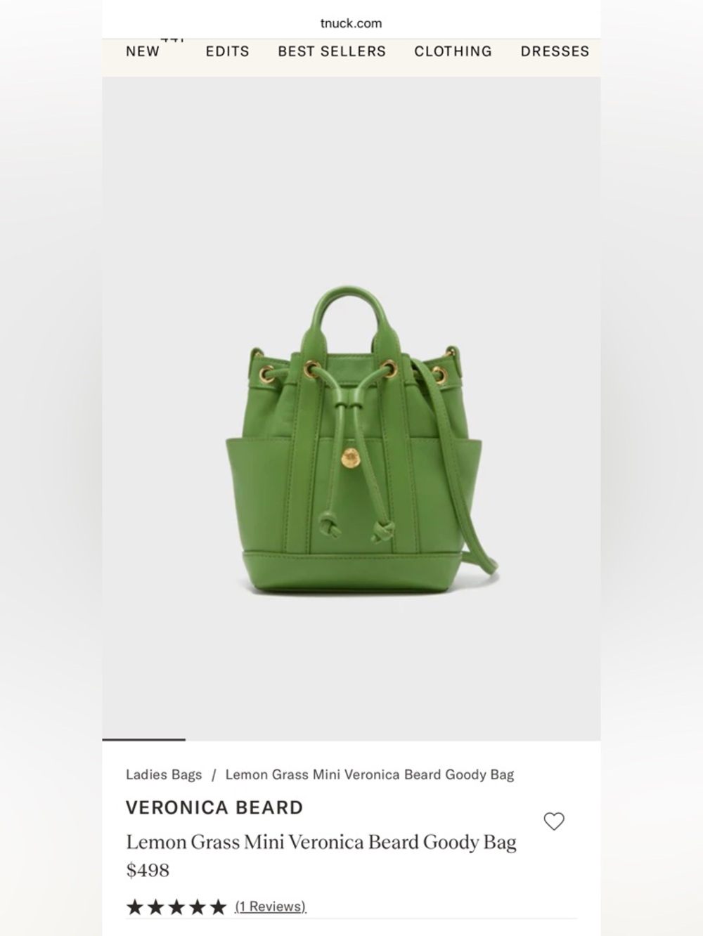 NWT - Veronica Beard - Mini Goody Bag - in Lemon Grass Green - Picture 15 of 15
